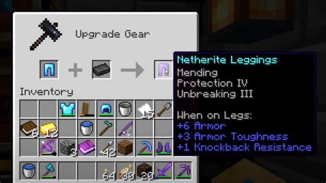 Upgrading armor with Netherite