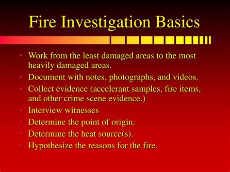 Arson analysis methods