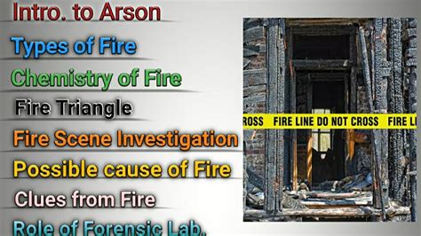 Arson forensic science applications