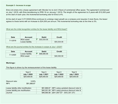 ASC 842 lease calculation template