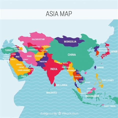 Asia Continent Map