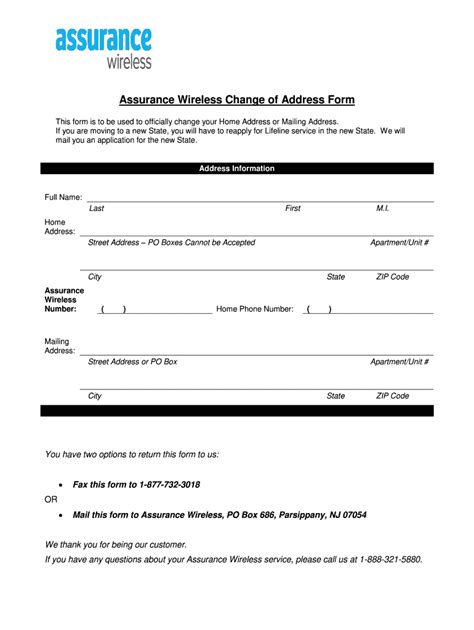 Assurance Wireless Forms