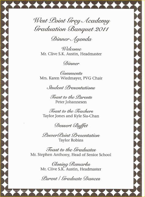 Athletic Banquet Program Template Design