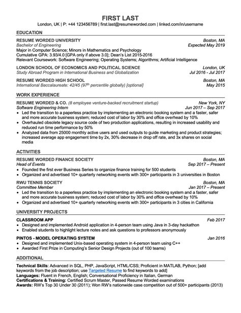 ATS Compatible Resume