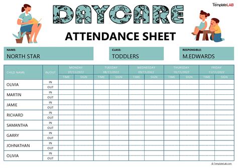 Description of Attendance Template Design