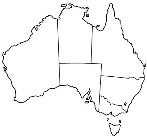 Australia Blank Map