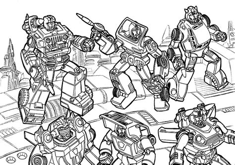 Autobots team coloring page