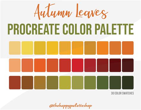 Autumn Color Palette Templates