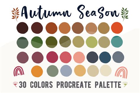 Autumn Color Palette Templates Design