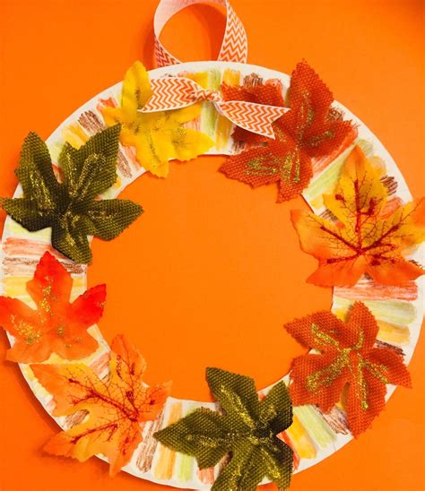 Various crafts made from autumn leaves