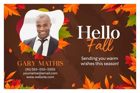 Autumn Postcard Design Example