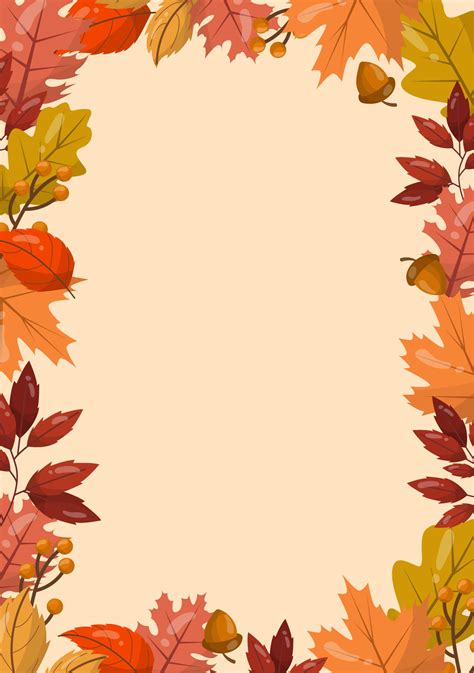 Autumn printable borders