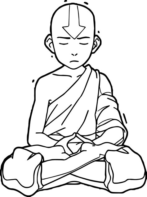 Aang Coloring Page