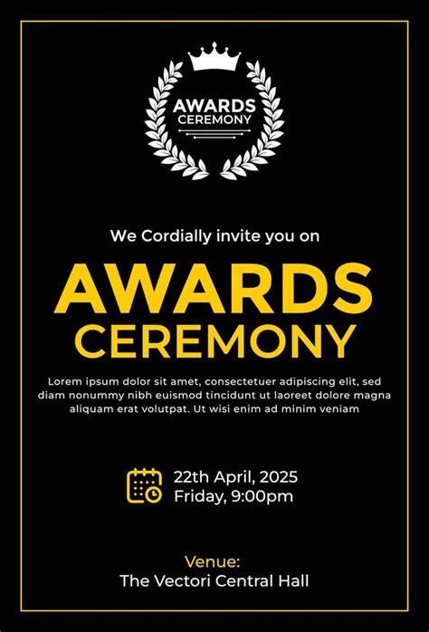 Award Ceremony Invitation Template Creative