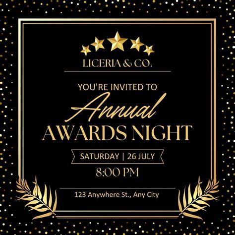 Award Ceremony Invitation Template Unique