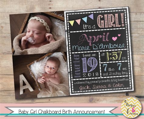 Baby announcement ideas for girls