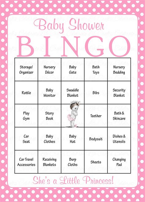 Baby Bingo Cards