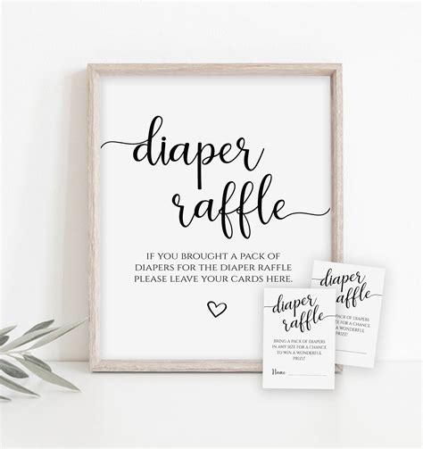 Baby Shower Diaper Raffle Ticket