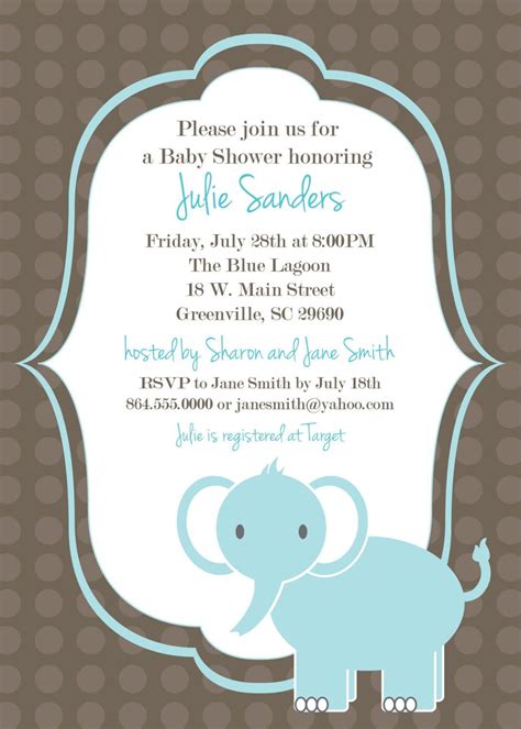 Baby Shower Invitation Labels