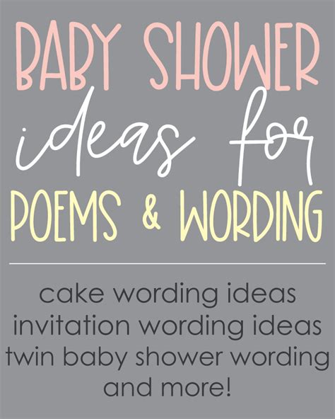 Baby Shower Invitation Poem Printables