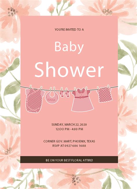 Baby Shower Template Image