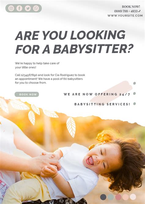 Babysitter Flyer Template 10