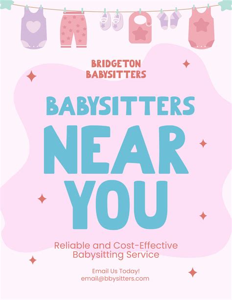 Babysitter Flyer Template 2