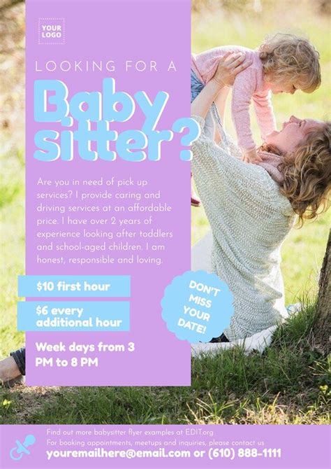 Babysitting Flyer Design