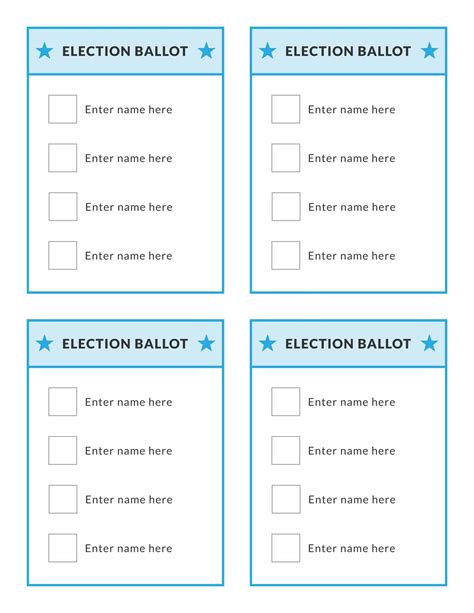 Ballot Template for Election