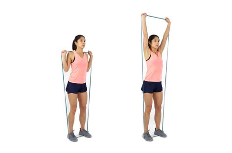 Banded shoulder press exercise