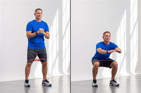 Banded squats exercise