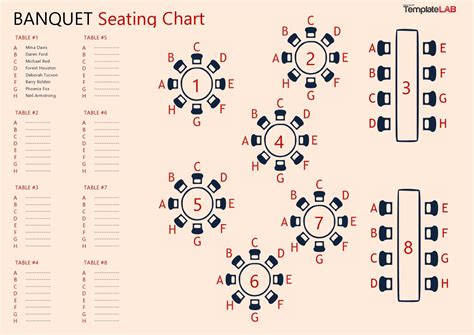 Banquet Seating Chart Template