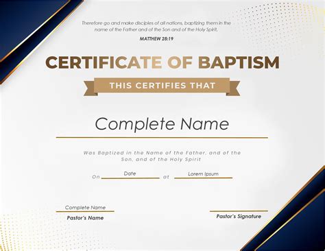 Baptism Certificates Templates