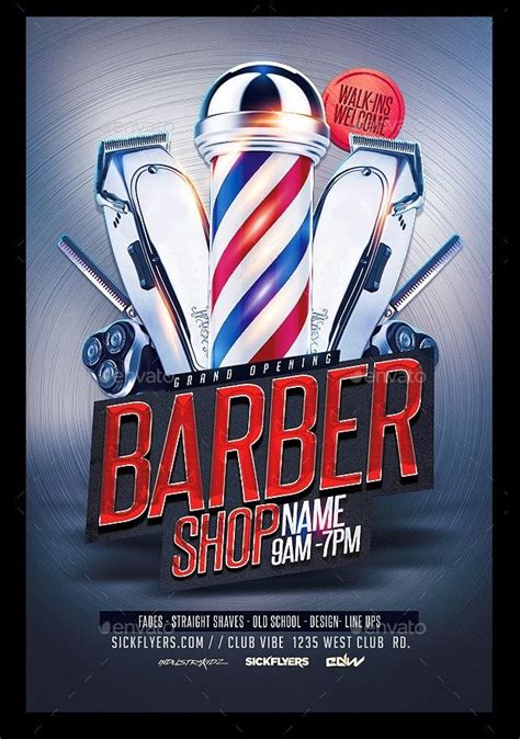 Barber Shop Flyers Template Design