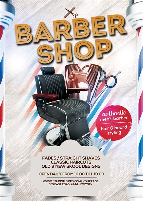 Barber Shop Flyers Template Photoshop