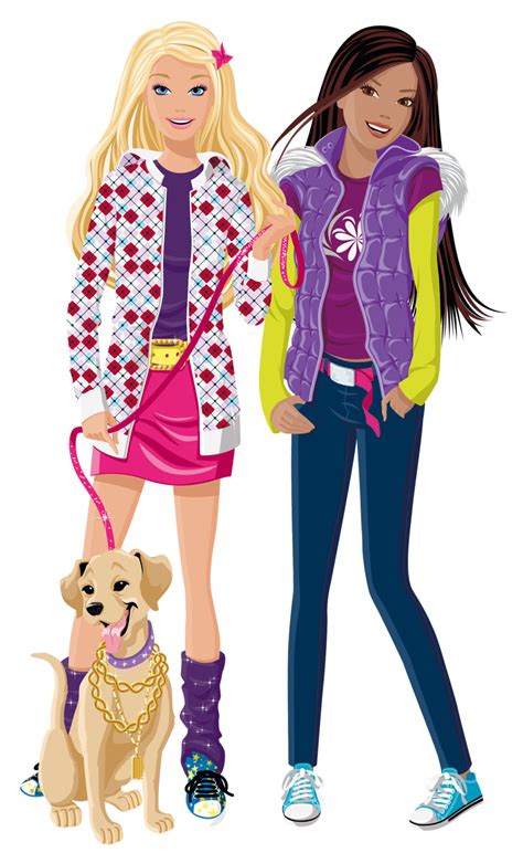 Barbie and friends coloring page