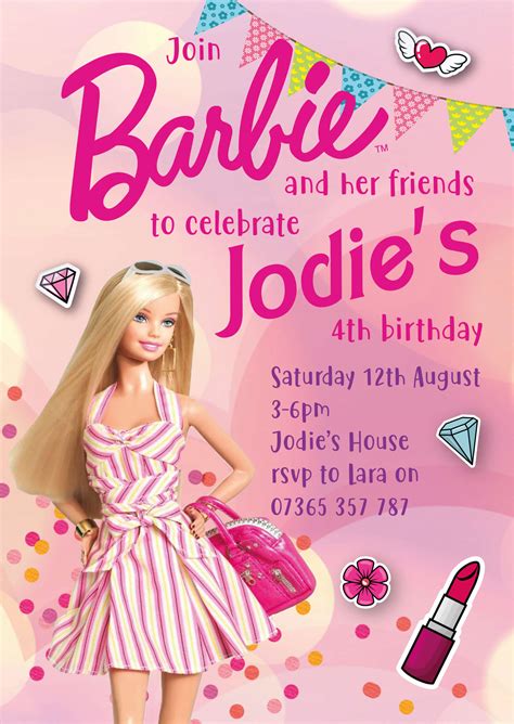 Barbie Birthday Invitation Ideas