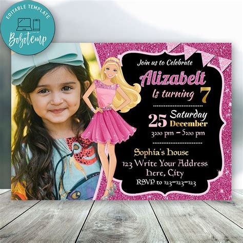 Barbie Birthday Invitation Ideas