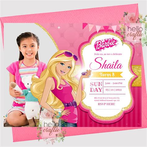 Barbie Birthday Invitations