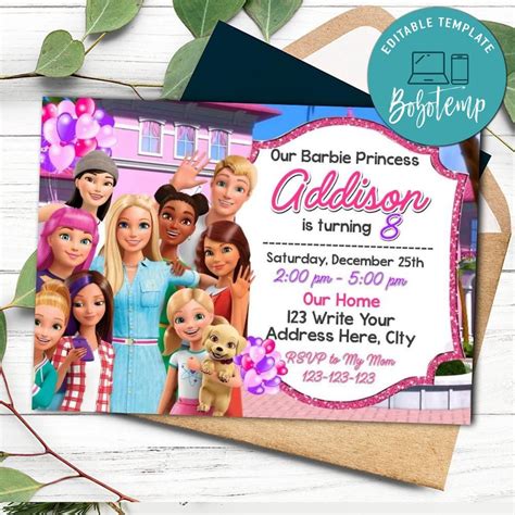 Barbie Dreamhouse Invitation