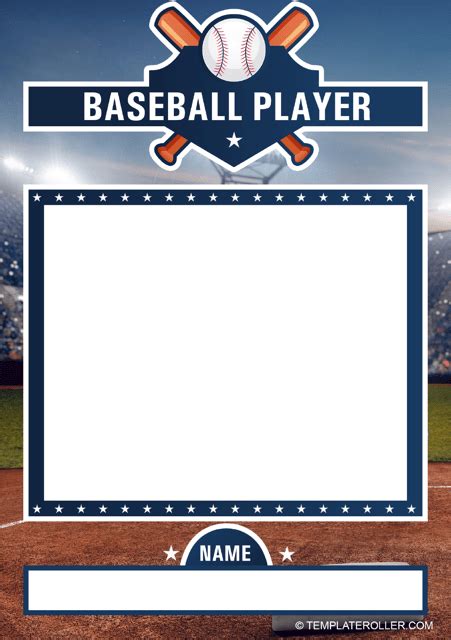 Baseball card template png download