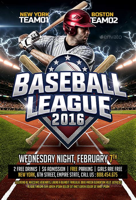 Baseball Event Flyer Templates