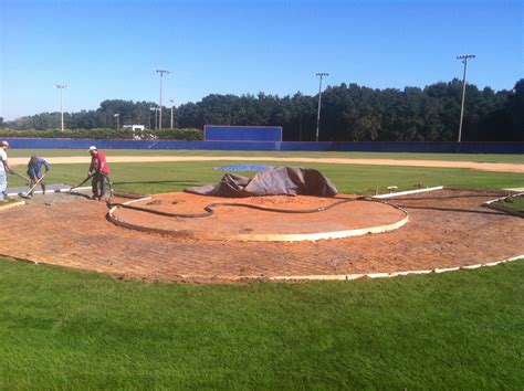 Baseball field construction