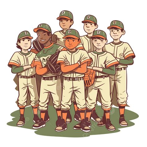 Illustration of a Baseball Team