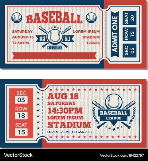 Description of Baseball Ticket Design Ideas