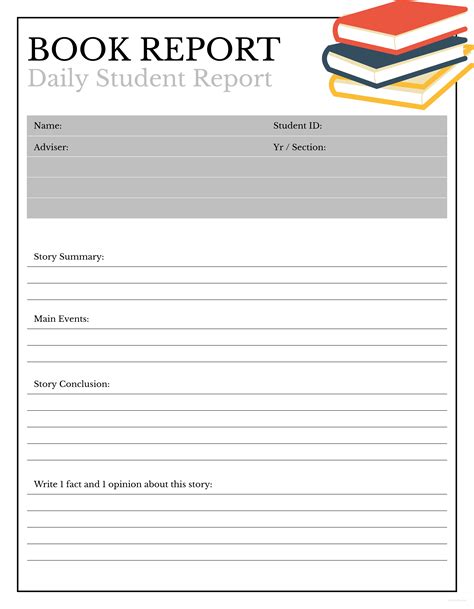 Basic Book Report Template