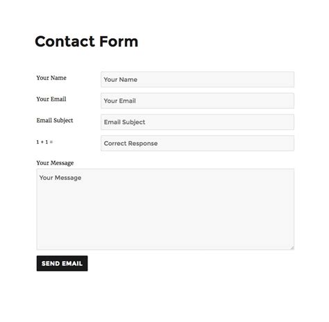 Basic Contact Form Example