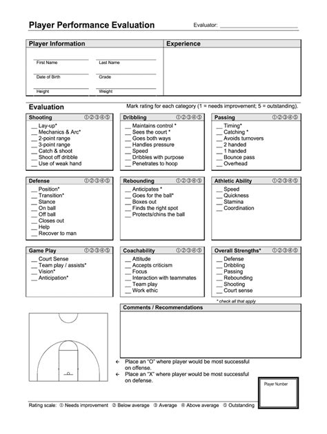 Description of Basketball Player Evaluation