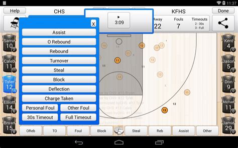 Basketball Stat Sheet App Example