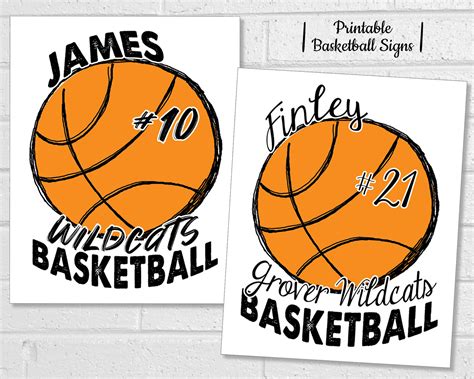 Basketball Team Locker Signs